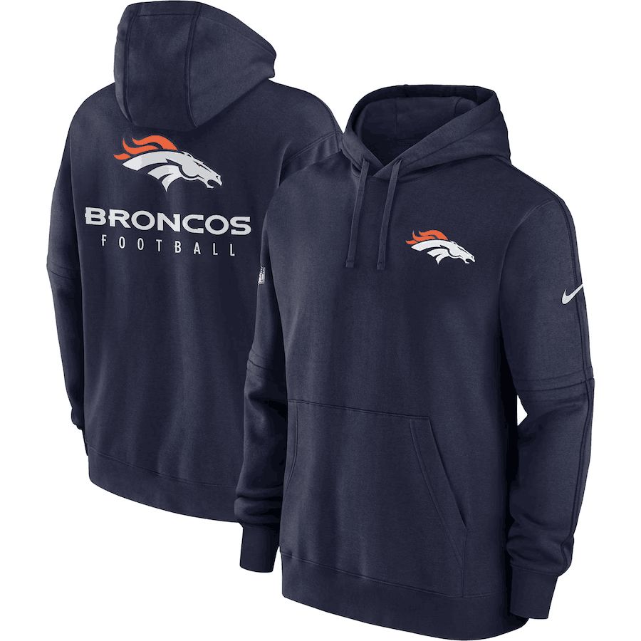 Men 2023 NFL Denver Broncos blue Sweatshirt style 1->denver broncos->NFL Jersey